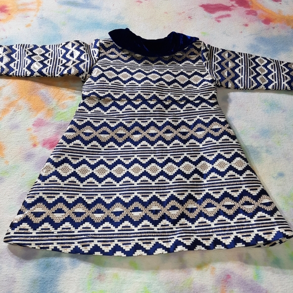 Blueberi Boulevard Brocade Jacket Blue Gold Metallic Girls 2T - Picture 8 of 15